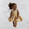 American Girl Doll Yellow Unicorn Dress with Flutter sleeves