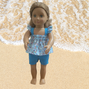 AGD Blue shorts and top